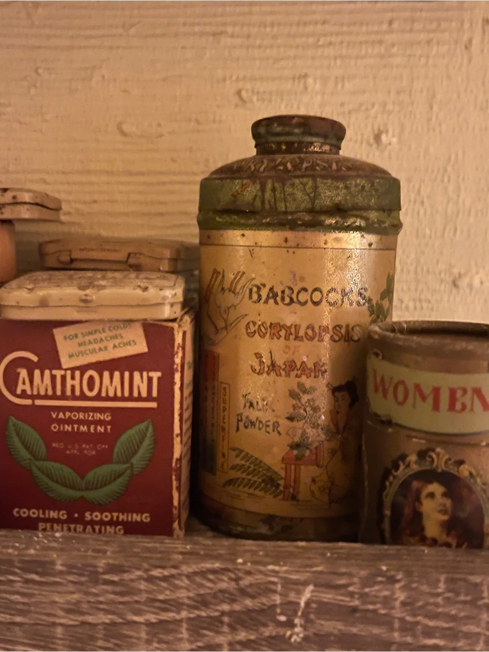 Vintage Brown and Yellow Home Wall Decor Display Shelves